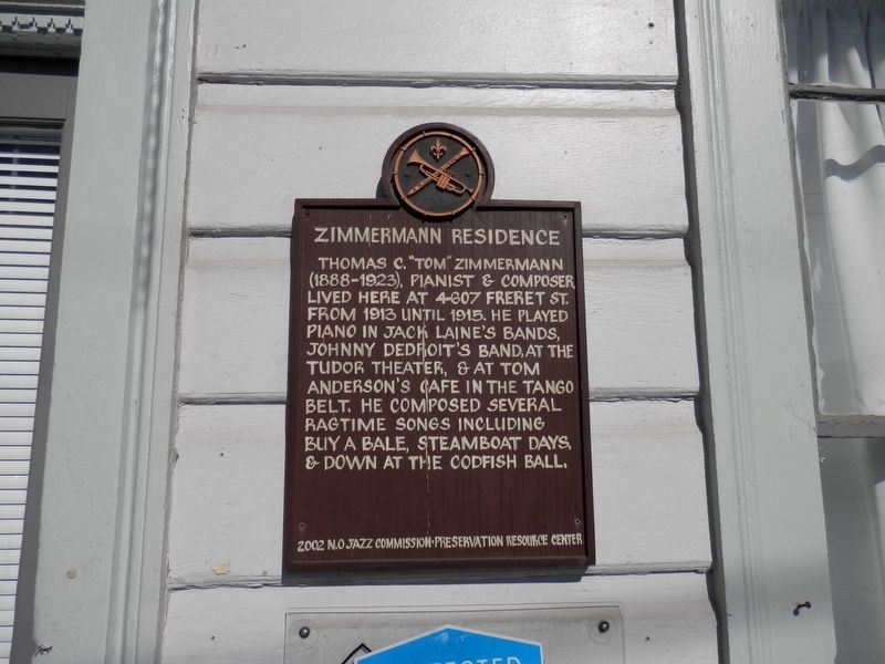 Zimmermann Residence Marker image. Click for full size.