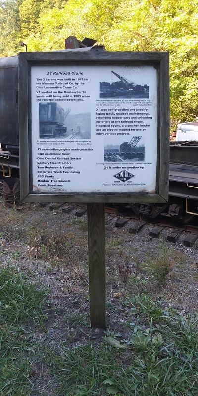 X1 Railroad Crane Marker image. Click for full size.