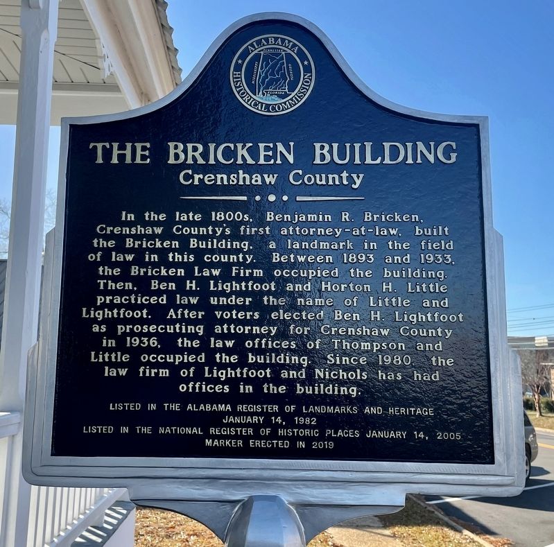 The Bricken Building Marker image. Click for full size.
