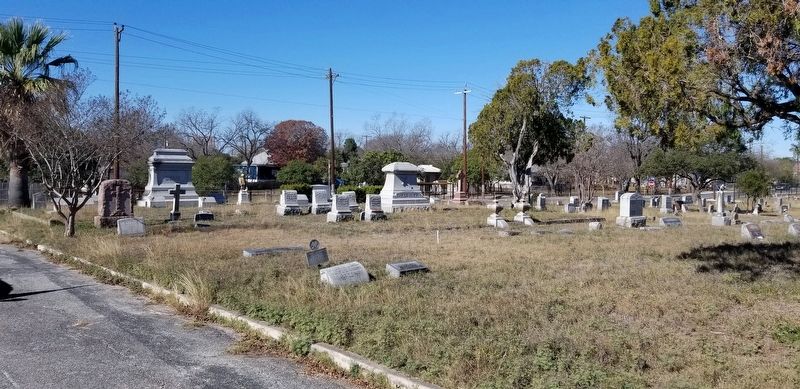Col. Edward Miles Marker and the Cemetery image. Click for full size.