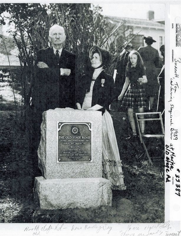 The Old Stage Road Marker. Click for full size. The Old Stage Road Marker image. Click for full size.