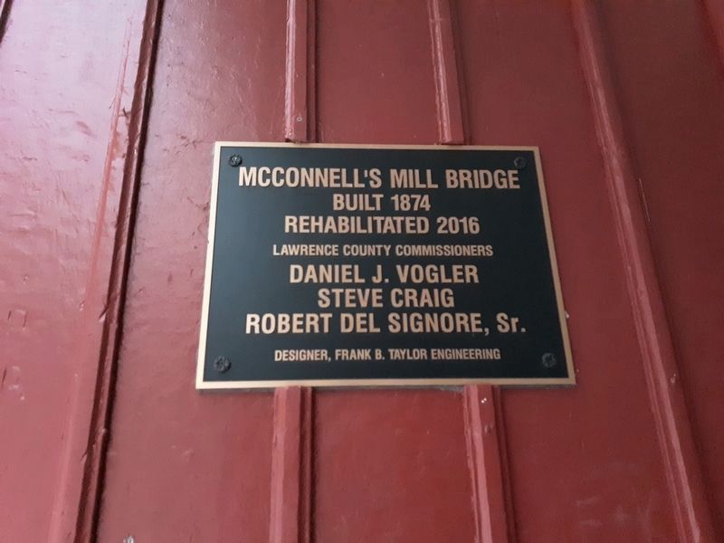 McConnell's Mill Bridge Marker image. Click for full size.