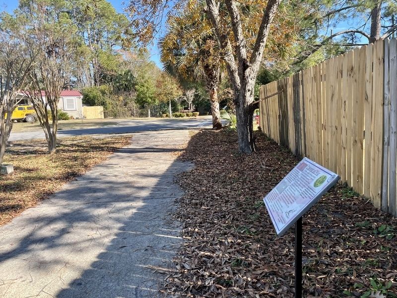 Prisoner of War Marker along the trail. image. Click for full size.