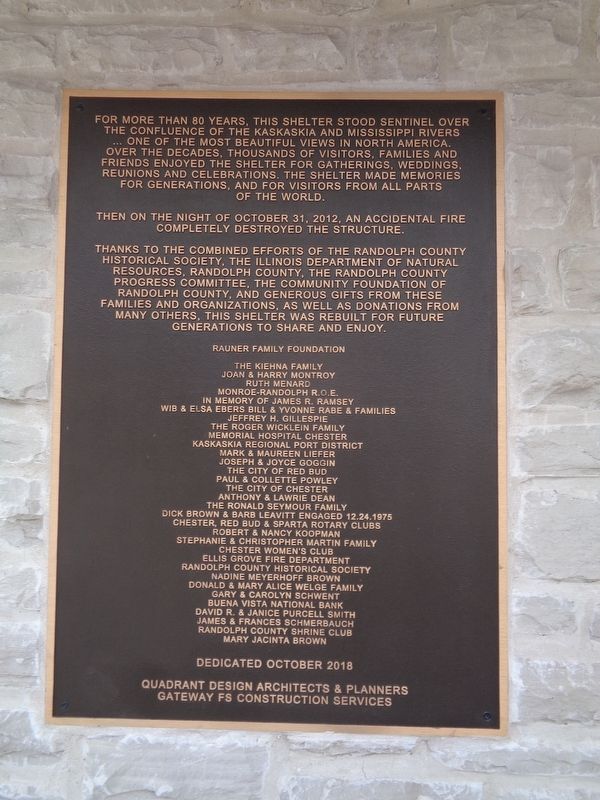 Fort Kaskaskia Shelter Marker image. Click for full size.