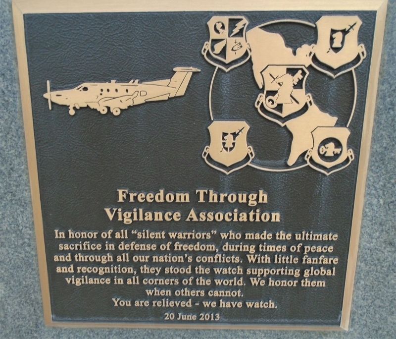 Freedom Through Vigilance Association Marker. Click for full size. Freedom Through Vigilance Association Marker image. Click for full size.