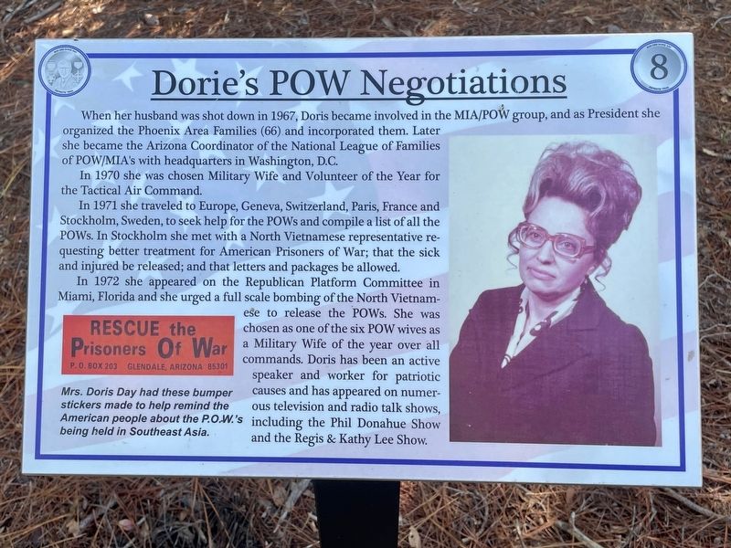Dorie's POW Negotiations Marker image. Click for full size.