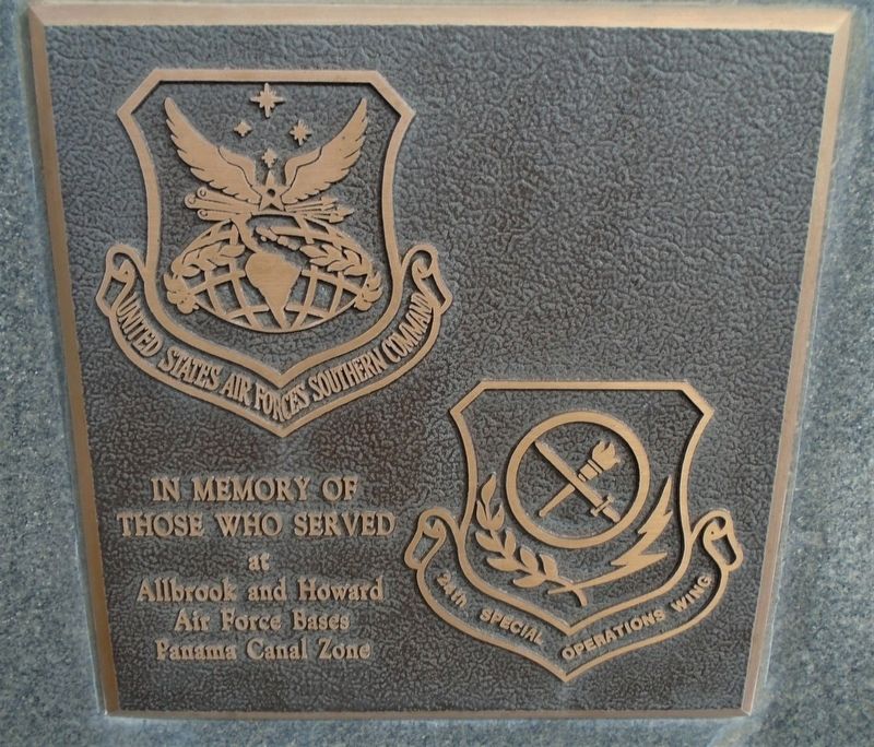 Albrook and Howard Air Force Base Marker image. Click for full size.