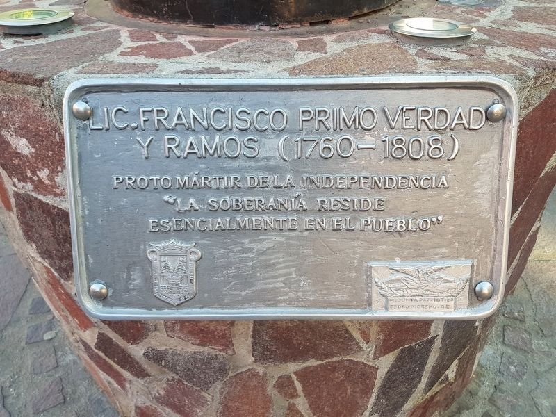 Francisco Primo Verdad y Ramos Marker. Click for full size. Francisco Primo Verdad y Ramos Marker image. Click for full size.