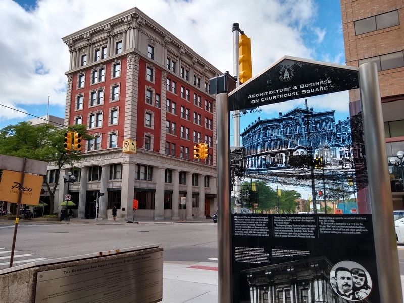 Architecture & Business on Courthouse Square Marker image. Click for full size.