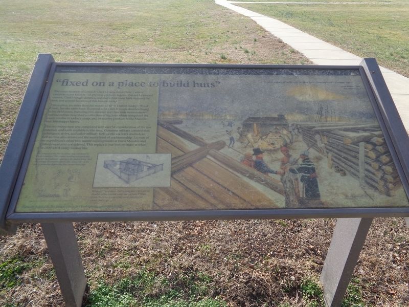 "fixed on a place to build huts" Marker image. Click for full size.