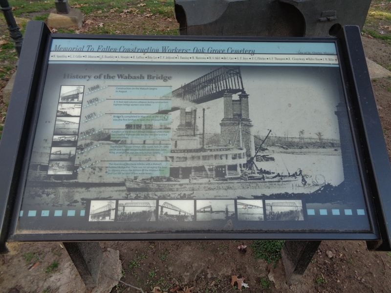 Memorial To Fallen Construction Workers - Oak Grove Cemetery Marker image. Click for full size.