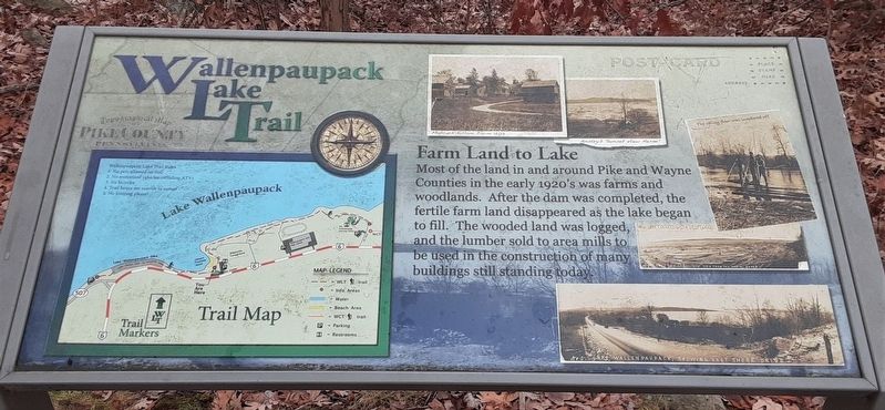 Farm Land to Lake Marker image. Click for full size.