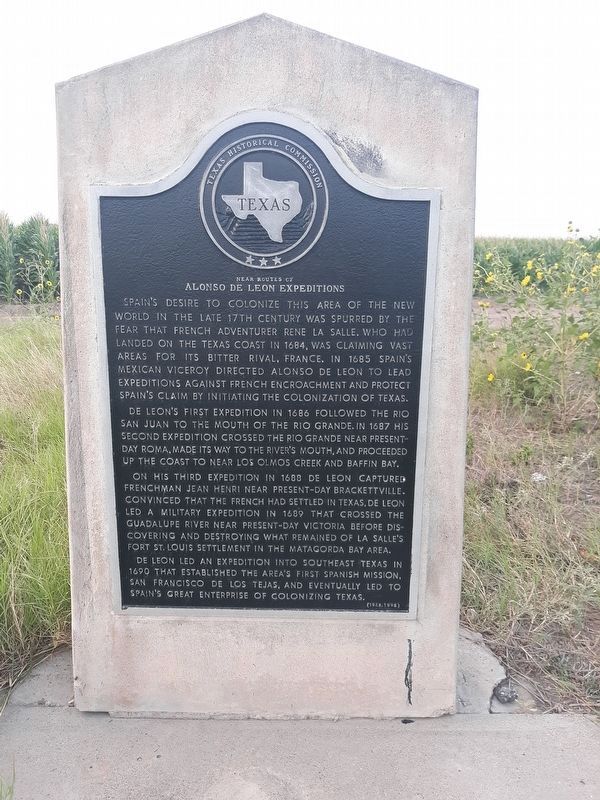 Near Routes of Alonso de Leon Expeditions Marker image. Click for full size.