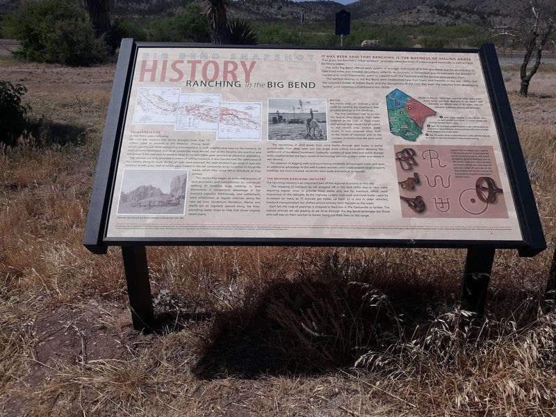 Ranching in the Big Bend Marker image. Click for full size.