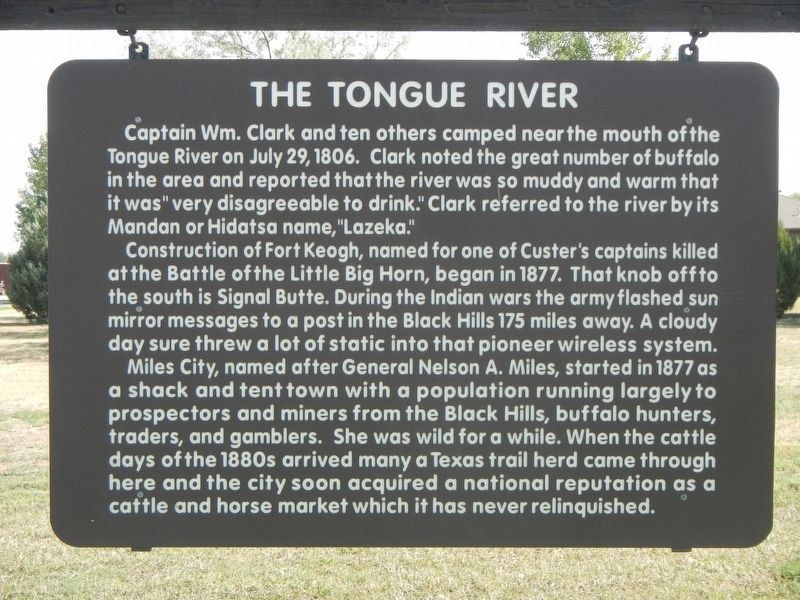 The Tongue River Marker image. Click for full size.