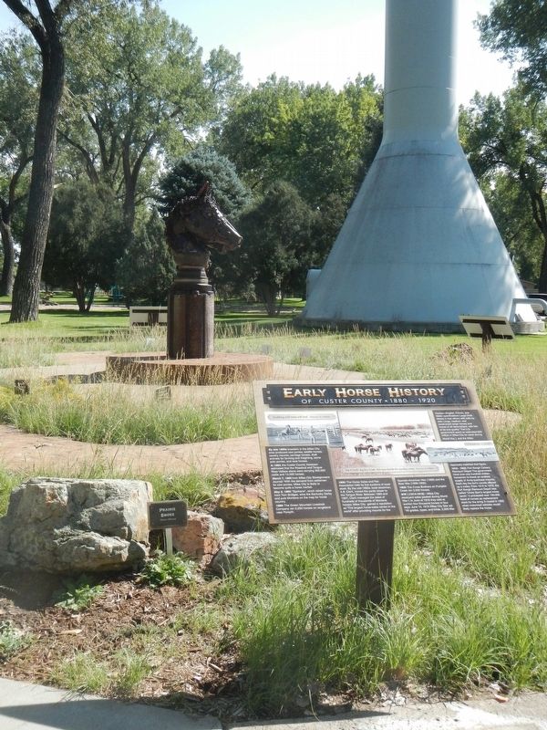 Early Horse History Marker image. Click for full size.