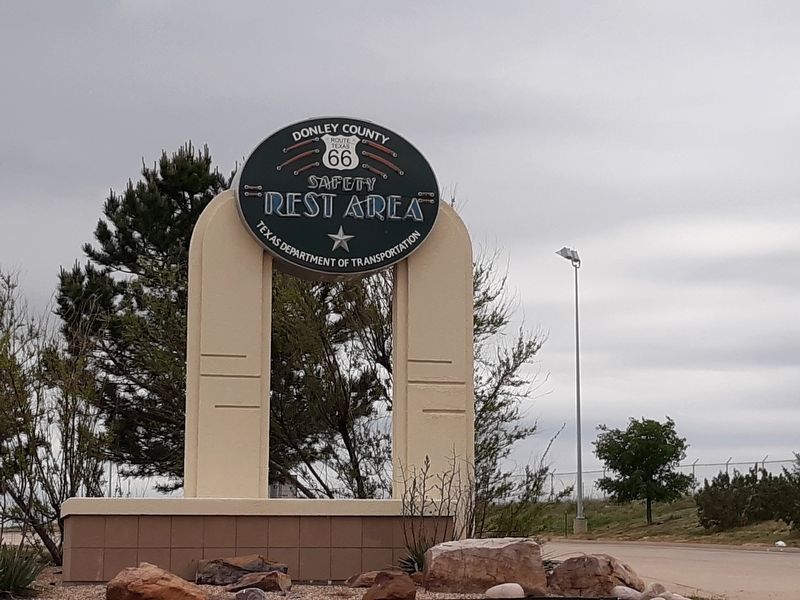 Donley County Historic Route 66 Safety Rest Area Sign image. Click for full size.