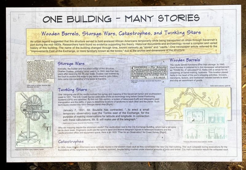 One Building - Many Stories Marker image. Click for full size.