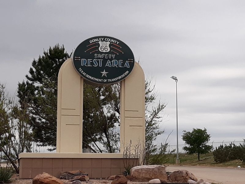 Donley County Historic Route 66 Safety Rest Area Sign. Click for full size. Donley County Historic Route 66 Safety Rest Area Sign image. Click for full size.