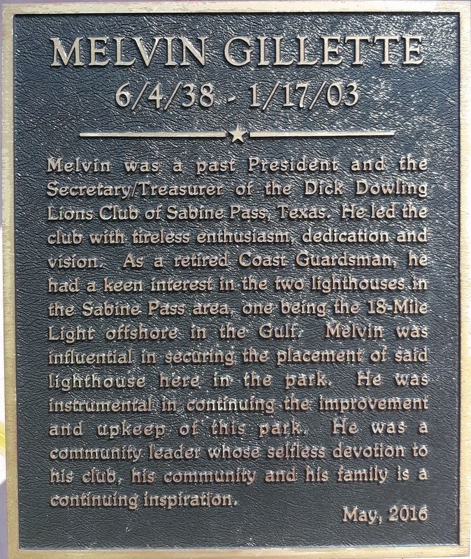 Melvin Gillette Marker image. Click for full size.