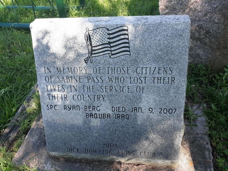 Sabine Pass Veterans Memorial. Click for full size. Sabine Pass Veterans Memorial image. Click for full size.