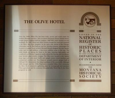 The Olive Hotel Marker image. Click for full size.