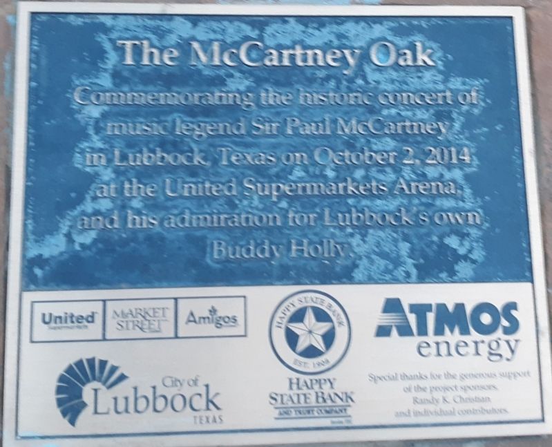 The McCartney Oak Marker image. Click for full size.