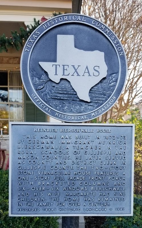 Heinrich Bierschwale House Marker. Click for full size. Heinrich Bierschwale House Marker image. Click for full size.