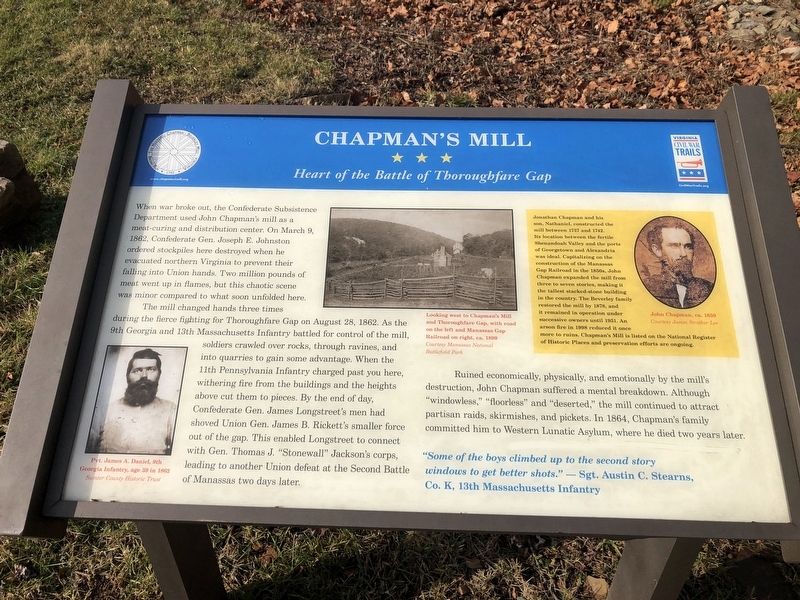Chapman's Mill Marker image. Click for full size.