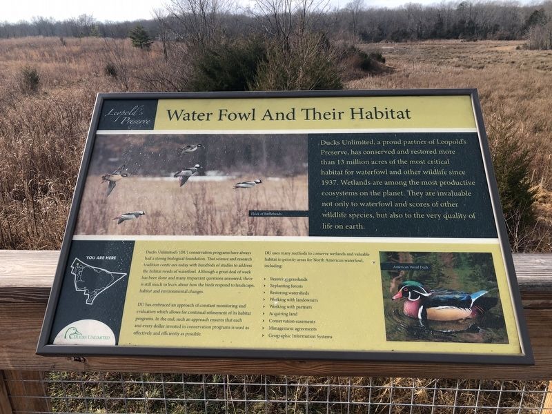 Water Fowl And Their Habitat Marker image. Click for full size.