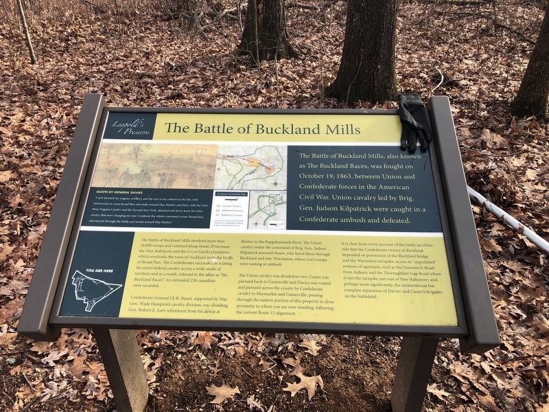 The Battle of Buckland Mills Marker image. Click for full size.