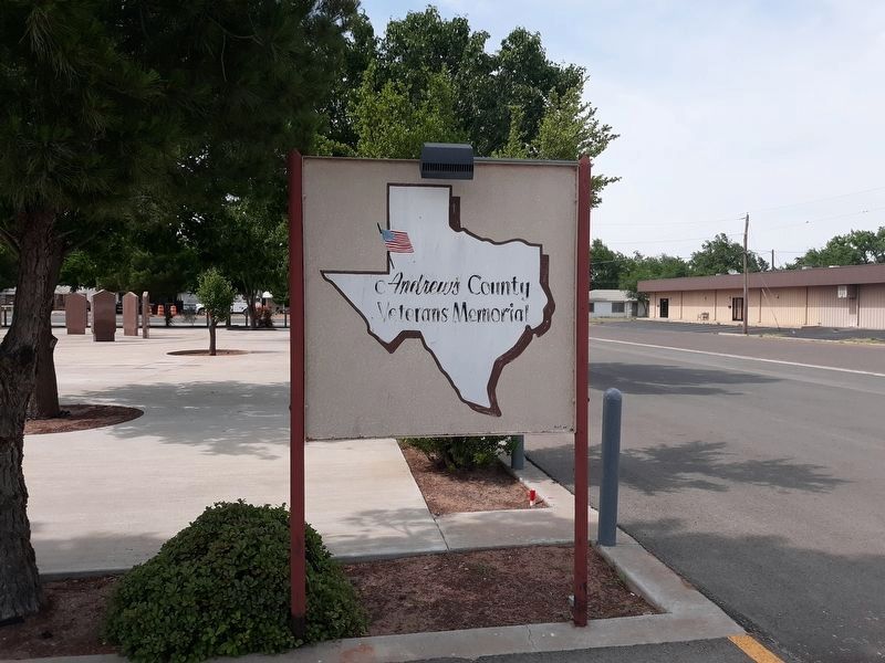 Andrews County Veterans Memorial Sign image. Click for full size.