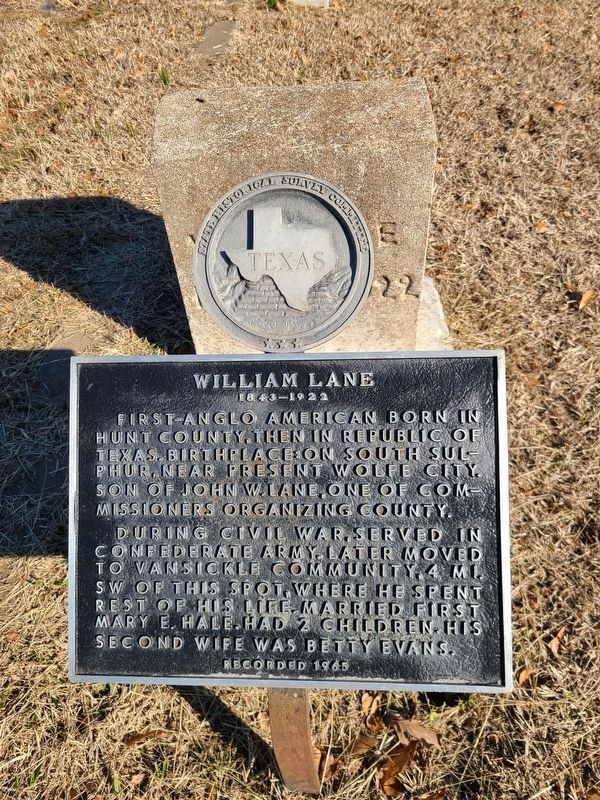 William Lane Marker. Click for full size. William Lane Marker image. Click for full size.