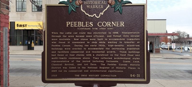 Peebles Corner Marker image. Click for full size.