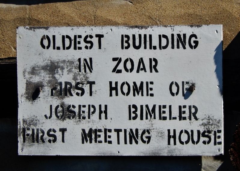 Oldest Building in Zoar Marker image. Click for full size.