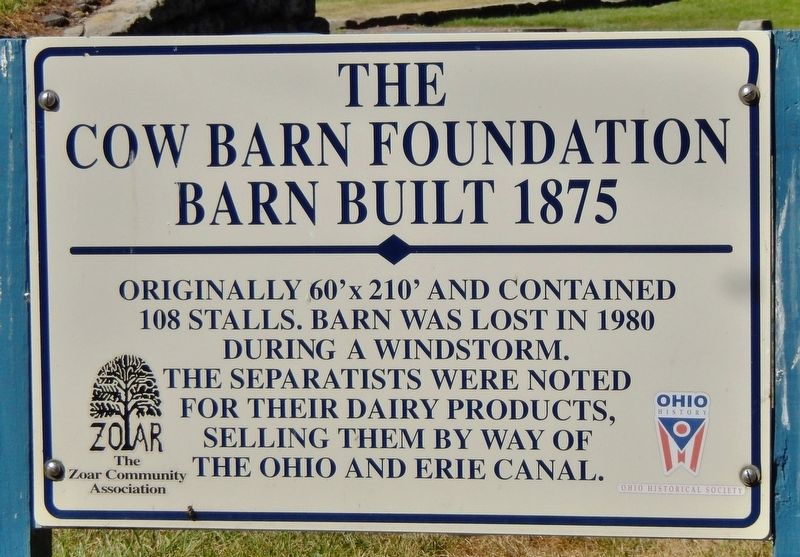 The Cow Barn Foundation Marker image. Click for full size.