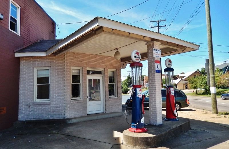 Minerva’s First Gas Station (<i>east elevation</i>) image. Click for full size.