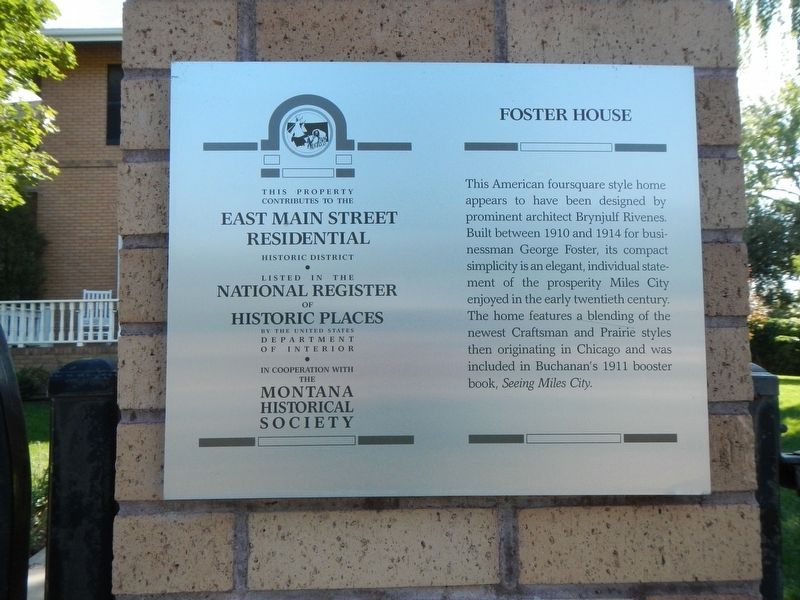 Foster House Marker image. Click for full size.