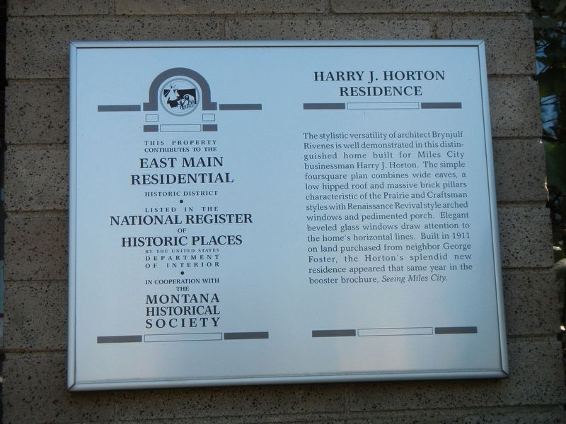 Harry J. Horton Residence Marker. Click for full size. Harry J. Horton Residence Marker image. Click for full size.