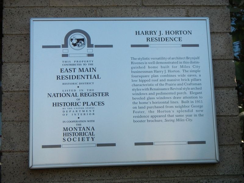 Harry J. Horton Residence Marker image. Click for full size.