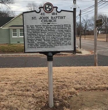 St. John Baptist Church Marker. Click for full size. St. John Baptist Church Marker image. Click for full size.