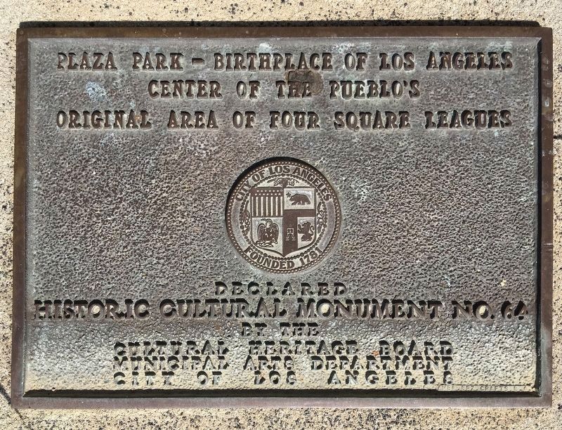 Plaza Park Marker image. Click for full size.