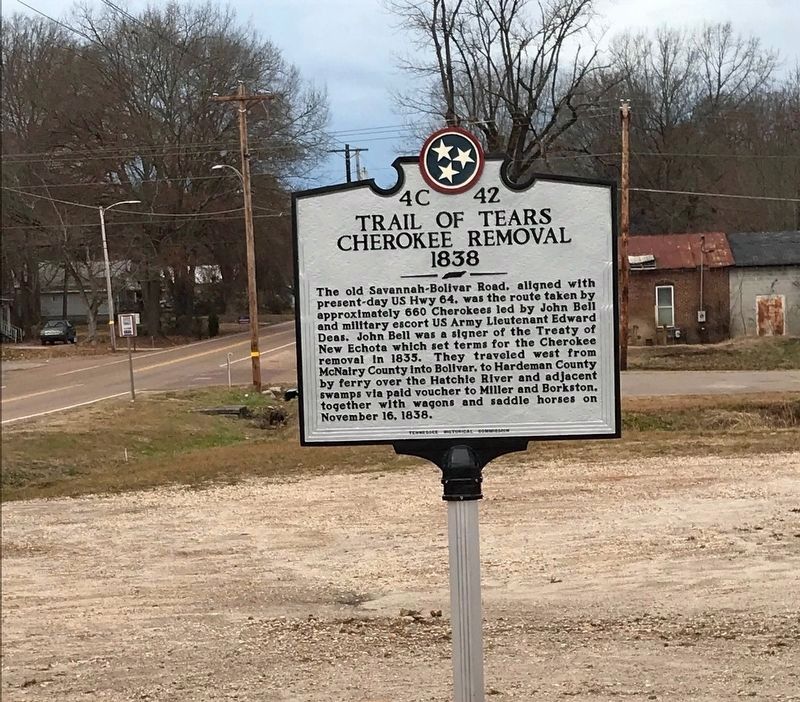 Trail of Tears Cherokee Removal 1838 Marker image. Click for full size.