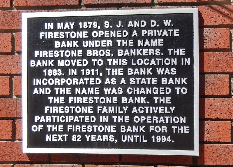 Firestone Bros. Bankers Marker image. Click for full size.