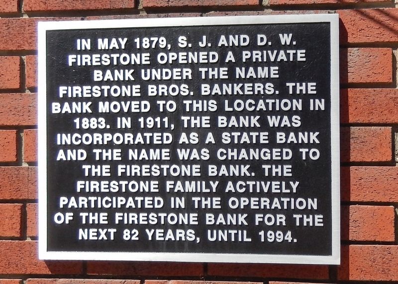 Firestone Bros. Bankers Marker image. Click for full size.