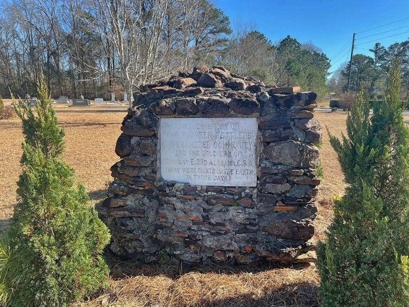 Pioneer Settlers of Ebenezer Community Marker image. Click for full size.