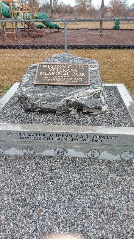 Weston C. Lee Veterans Memorial Park Marker image. Click for full size.