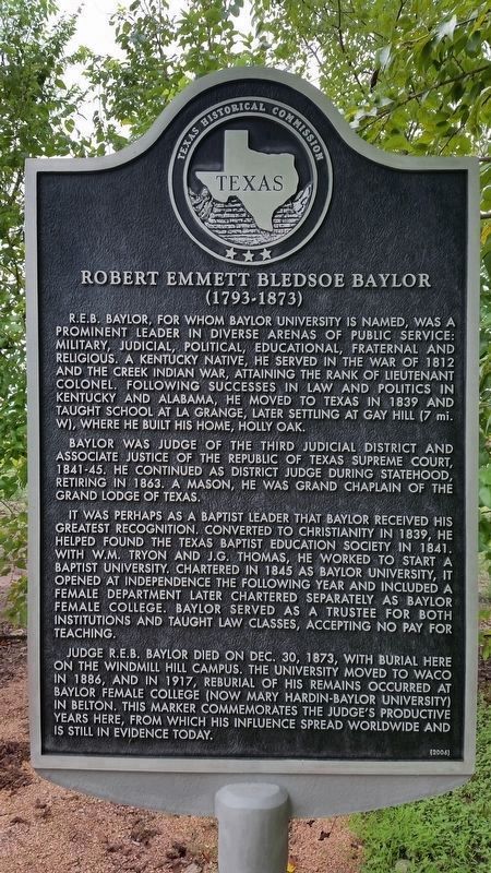 The Texas Historical Marker at the site image. Click for full size.