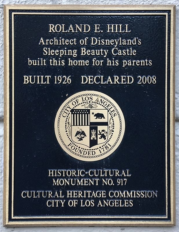 Roland E. Hill House Marker image. Click for full size.