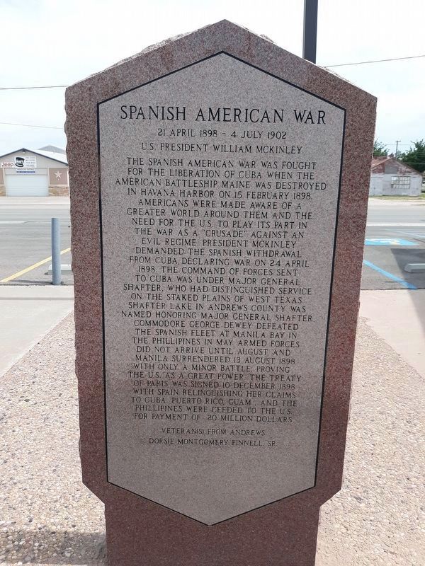 Spanish American War Marker image. Click for full size.